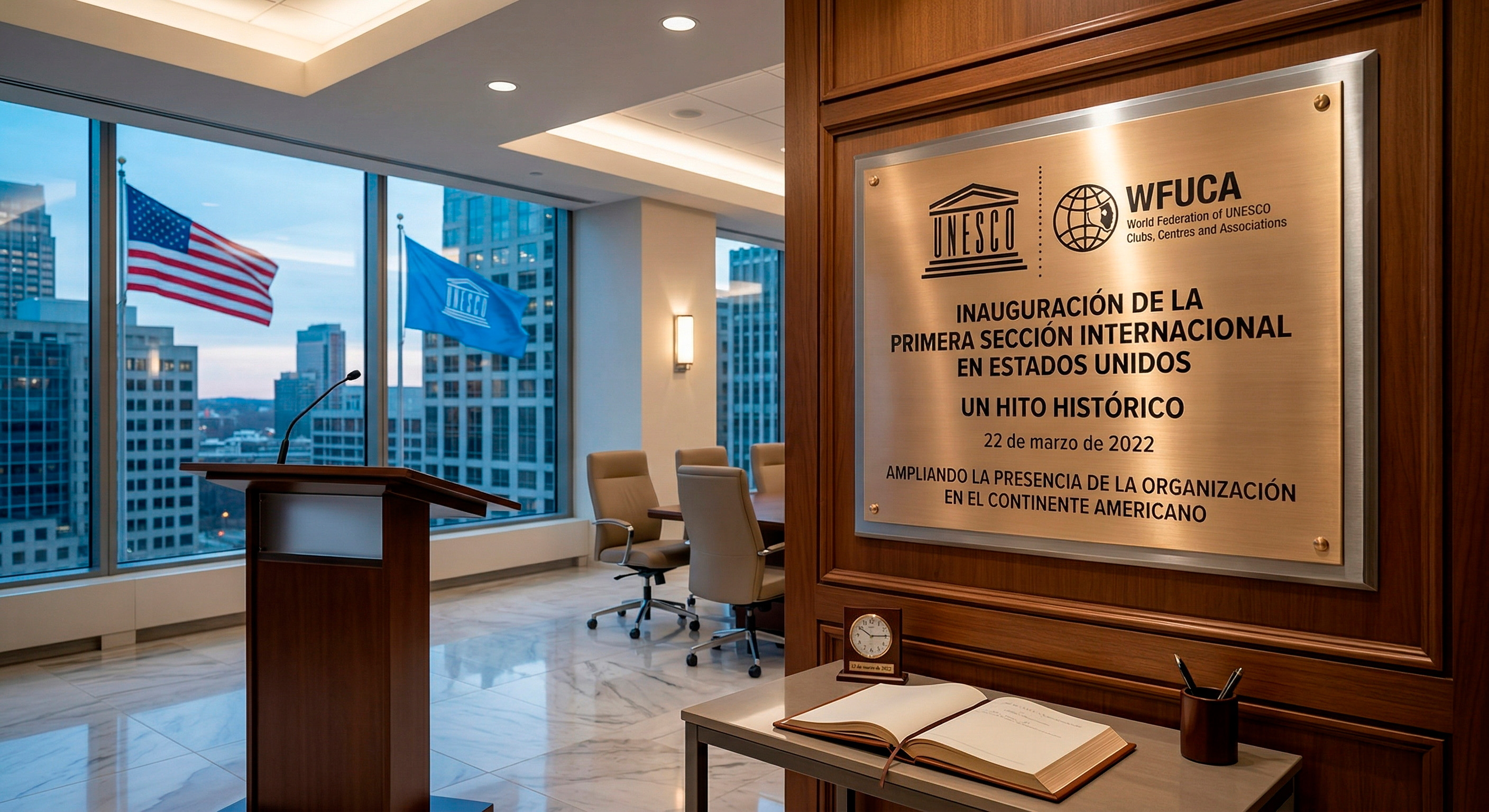 Historia para UNESCO WFUCA: por primera vez, una sede internacional en Estados Unidos