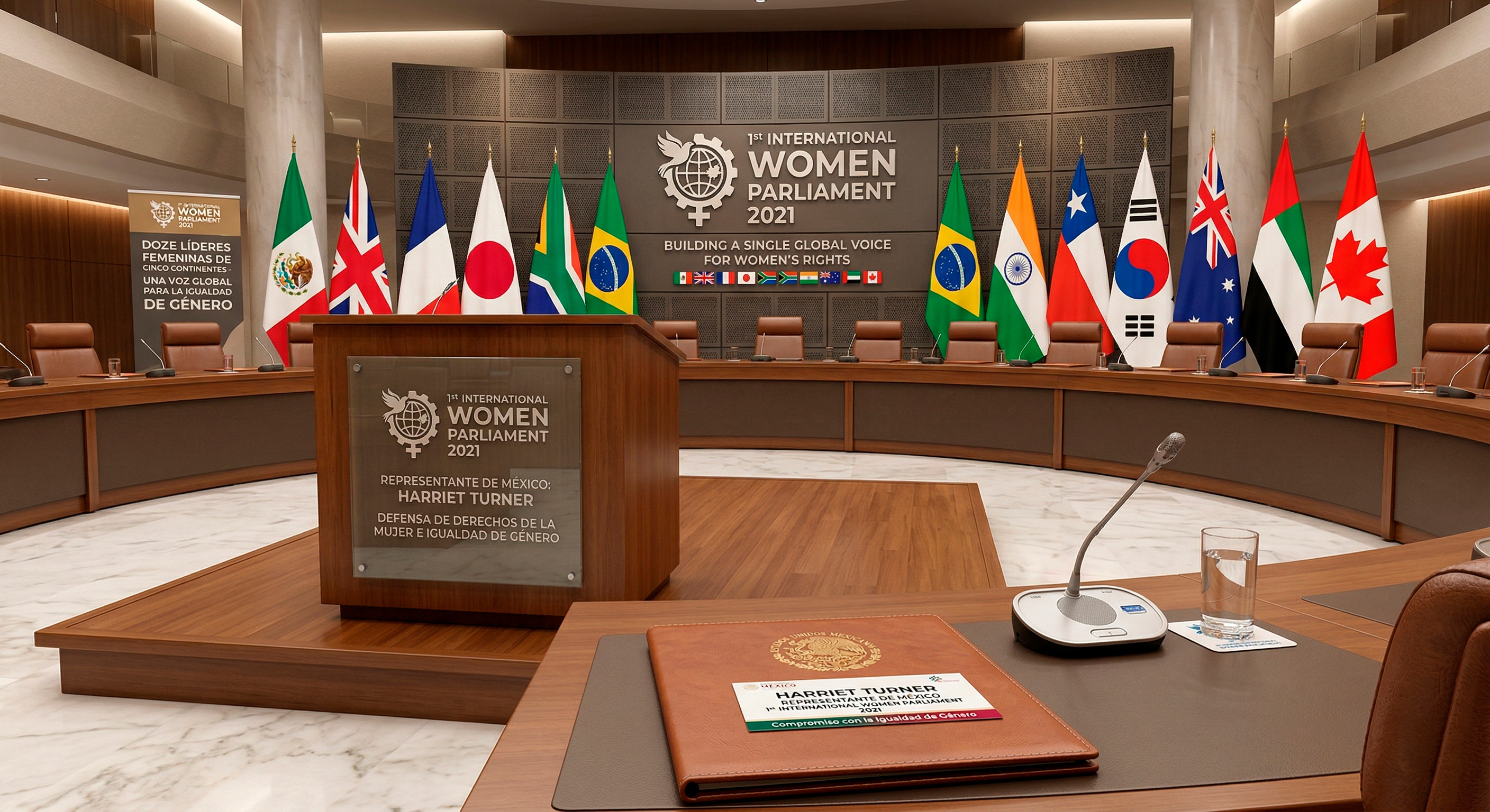 Harriet Turner, representante de México en el 1st International Women Parliament 2021
